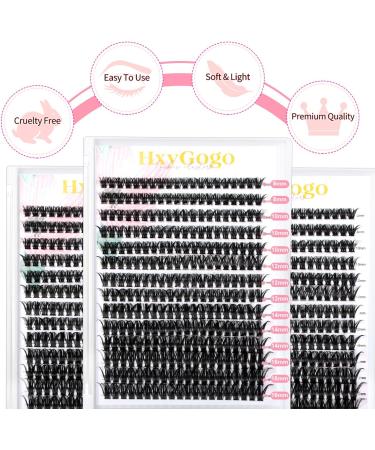 HxyGogo DIY Wispy Fluffy Lash Clusters 280 pcs - 8-16MM D Curl Individual Lashes - Reusable Home Eyelash Extensions - Natural Look - Buy Online on SooperMarket.com
