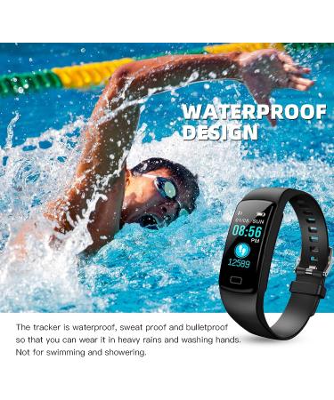 PUBU Fitness Tracker | Heart Rate Monitor Activity Tracker IP68 Waterproof | Sleep Monitor | Step Counter Pedometer | Health Exercise Watch for Women Men | Black - Buy Online on SooperMarket.com