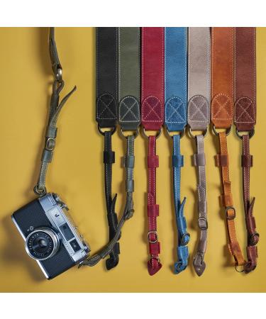 MegaGear MG1515 Sierra Series Genuine Leather Camera Strap - Brown Compact | Shoulder or Neck Strap - Buy Online on SooperMarket.com