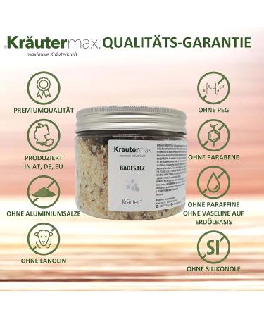 Kr utermax Herbal Bath Salt with Lemon Balm - Coarse Sea Salt Additive (500 g) for Relaxing International Shipping - Buy Online on SooperMarket.com