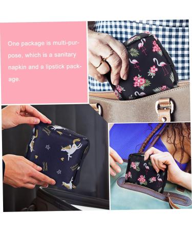 FOYTOKI 4pcs Napkin Storage Bag & Coin Purse | Multi-function Organizer for Menstrual Pads & Makeup | Suitable for Ladies & Child Care - Buy Online on SooperMarket.com
