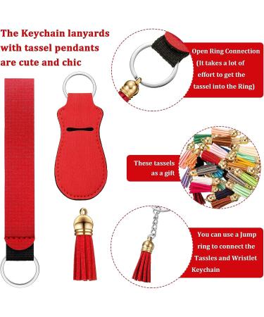 30-Piece Lipstick Holder Keychain with Wristlet & Colored Tassel Pendants for Women - Perfect for Travelling - Buy Online on SooperMarket.com