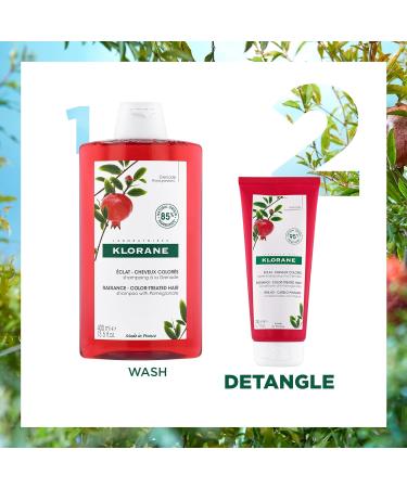 Klorane - Conditioner with Pomegranate - Radiance - Colour-treated hair silicone free biodegradable - 200ml - Buy Online on SooperMarket.com