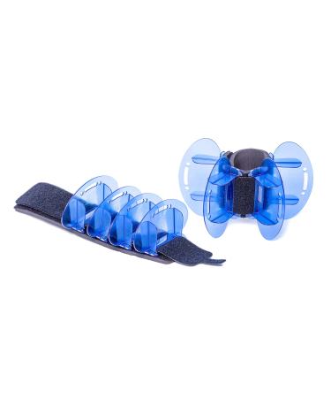 Aqualogix Maximum Resistance Hybrid Aquatic Training Fin Set - Blue - Includes Online Access Demonstration Video & Workout Program - Pair (HRPCFIN)