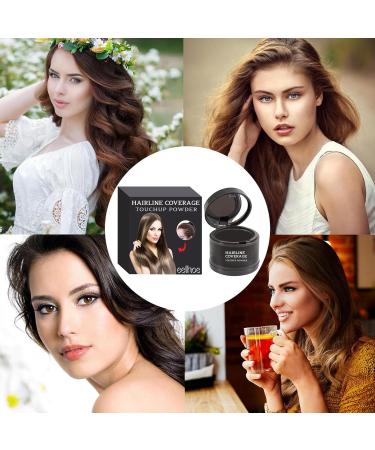 Hairline Shadow Powder Instant Sweatproof Hairline Eyeshadow with Mirror Quick Cover Grey Hair Root Concealer Eyebrows and Beard Root Hair Root Repair Black - Buy Online on SooperMarket.com