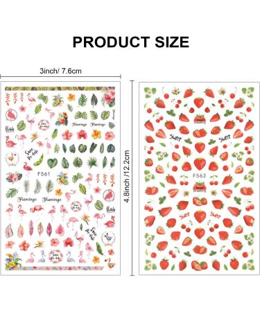 Konsait Mixed Nail Stickers (1200+ Designs) - Flower Animal/Fruit/Mermaid 3D Nail Art Decals for Women, Girls, Kids - Self-Adhesive Tips for Birthday Party Favors - Buy Online on SooperMarket.com