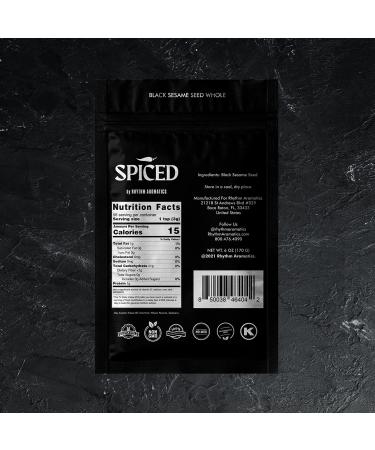 6 oz Spiced Black Sesame Seeds - Whole Raw Sesame Seeds for Toasting, Baking, Cooking, Garnishing - Buy Online on SooperMarket.com
