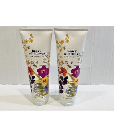 Bath and Body Works Honey Wildflower 2 Pack Ultra Shea Ultimate Hydration Body Cream 8 Oz. Gift Set (Honey Wildflower)