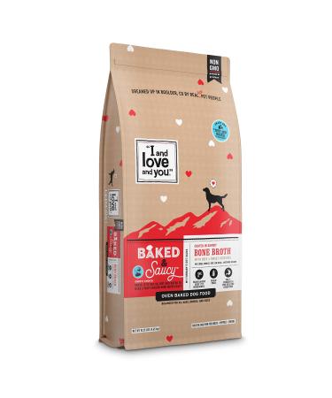 Baked & Saucy Gravy-Coated Kibble by "I and love and you" - Grain Free Dry Dog Food for Large and Small Dogs with Prebiotics & Probiotics (Variety of Flavors) Beef + Sweet Potato 10.25 Pound (Pack of 1)