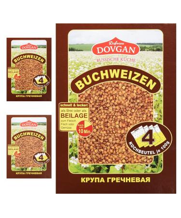 3x400g Dovgan buckwheat cooking bags (Greek croup) /pPack 4x100g