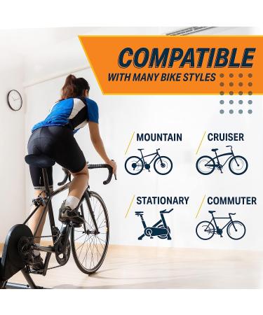 Bikeroo Oversized Bike Seat for Peloton & Road Bikes - Wide Cushion Saddle Replacement for Men & Women - Indoor Comfort (Elastomer Springs) - Buy Online on SooperMarket.com