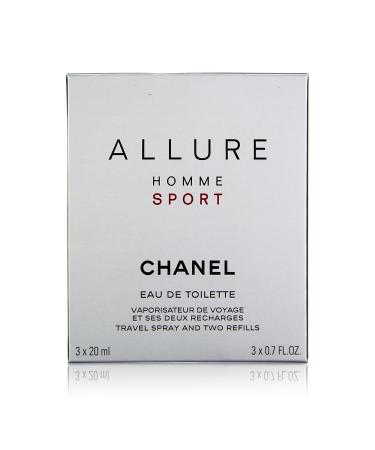 CHANEL Allure Homme Sport Eau De Toilette Travel Spray (With Two Refills) - 3x20ml/0.7oz clear fresh Natural 2.1 Fl Oz - Buy Online on SooperMarket.com