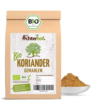 Coriander ground organic 100g |Finely ground coriander seeds in organic quality |Spicy nutty and slightly sweet in tasteCoriander powder |from the Achterhof 100 g (1 Pack)