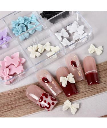 30 3D Nail Art Decorations 3D Bows Nail Colorful Bowknot Nail Accessories For Nail Art Designs DIY Crafting Bows Nail - Buy Online on SooperMarket.com