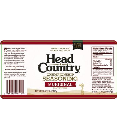 Head Country Bar-B-Q Championship Seasoning Original - Gluten Free All-Purpose BBQ Rub | Bold & Herbal Dry Spice Mix | 7 lb Pack - Buy Online on SooperMarket.com