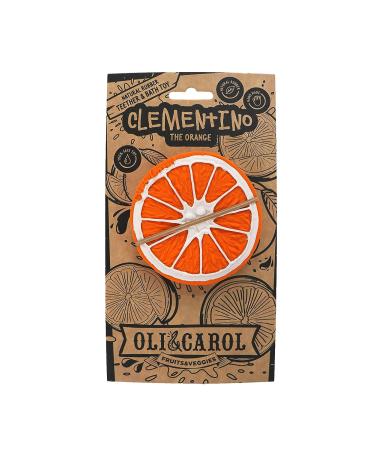 Oli & Carol Clementino Orange Teething Toy - Natural Hevea Rubber for Babies - Buy Online on SooperMarket.com