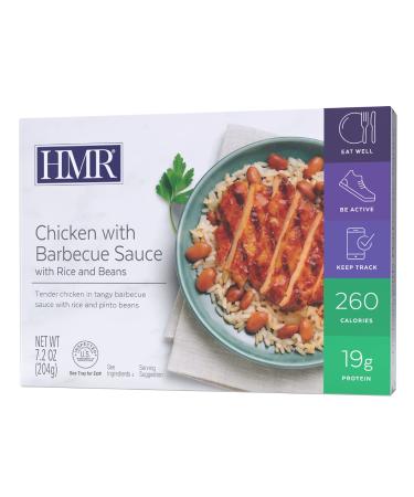 HMR Chicken with Barbecue Sauce with Rice and Beans Entree, 7.2 oz. Servings, 6 Ready to Eat Meals