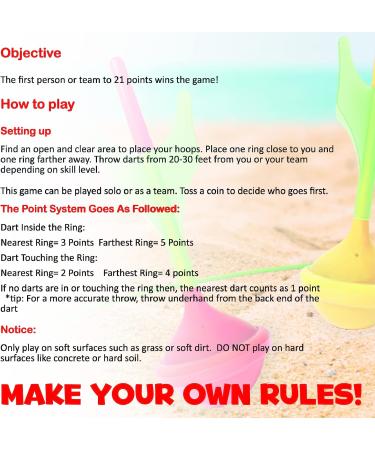 Island Genius Glow in The Dark Lawn Darts Game - Fun Outdoor Yard Game for Kids, Teens, and Adults | Perfect for Backyard, Beach, and Tailgate Parties - Buy Online on SooperMarket.com