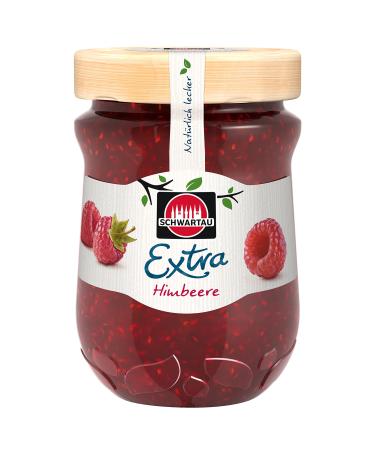Schwartau Extra Raspberry jam pack of 8 (8 x 340 g)