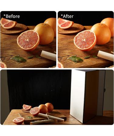 BEIYANG 4 in 1 Cardboard Light Reflector Set - 12x8 in White Black Silver Gold Matte Foil Absorb Thick Reflective Cardboard - Buy Online on SooperMarket.com
