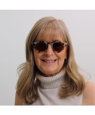 Opulize Rio UV400 Sun Reading Glasses - Glossy Light Brown Tortoise Frame for Men & Women - Spring Hinges - S53-1 +1.00 Dioptre - Buy Online on SooperMarket.com