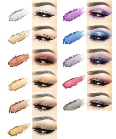 UIFCB Glitter Eyeshadow Palette - 10 Sparkling Colors | Highly Pigmented Long Lasting Makeup Set - Gold (Type 3) - Buy Online on SooperMarket.com