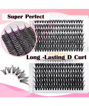 HxyGogo DIY Wispy Clusters Lash Extensions 280 pcs - Natural Look, Reusable Individuals - 30D-40D - Buy Online on SooperMarket.com