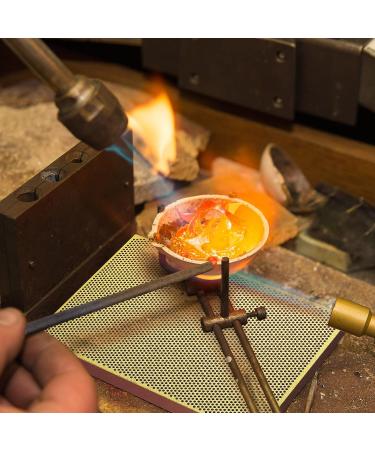 9 Pcs Graphite Torch Melting Casting Kit with Honeycomb Soldering Board and Quartz Plate - Ideal for Metal Gold Silver Copper - 5-in-1 Graphite Casting Mould Included - Buy Online on SooperMarket.com