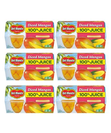 Del Monte Diced Mangoes Fruit Cups, 4.4 Ounce (Pack of 24)