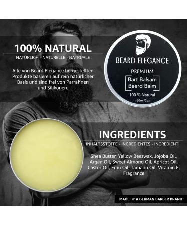 Bearance Elegance Beard Balm - Premium Beard Care | 100% Natural Balm & Wax | Stops Itching Softens & Tames Your Beard - Buy Online on SooperMarket.com