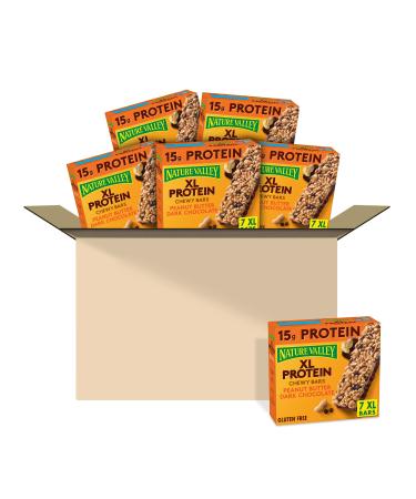 Nature Valley XL Protein Granola Bars, Peanut Butter Dark Chocolate, 7 ct (Pack of 6)