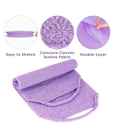 Linkidea 8 Pack Stretchable Exfoliating Towels with Handles - Wholesale Bulk Pack for Deep Cleansing Body Shower - Buy Online on SooperMarket.com