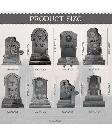 Whaline 24Pcs Halloween Cupcake Toppers 8 Designs Tombstone Graveyard Cake Toppers Scary Cupcake Decoration Table Centerpiece Sticks Appetizer Picks for Party Supplies - Buy Online on SooperMarket.com