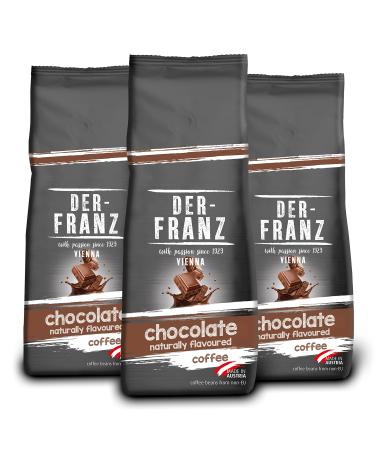 Der-Franz coffee flavoured with chocolate Arabica and Robusta coffee beans 3 x 500 g Chocolate 500 g (pack of 3)