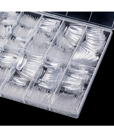 500 Pieces Clear French False Nail Tips with Box - Acrylic Artificial Nails for Women & Girls (10 Sizes) - Buy Online on SooperMarket.com