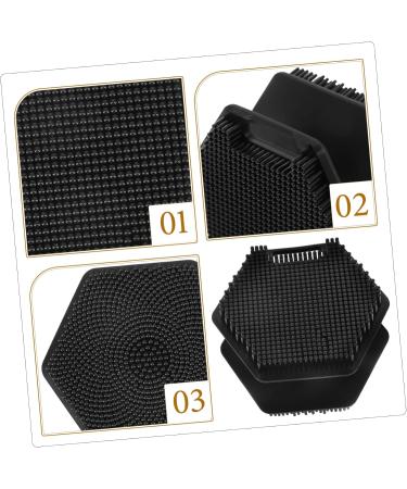 HAPINARY Face Brush Face Scrub Silicone Facial Scrubber Silicone Facial Cleansing Brush Facial Cleansing Brush Exfoliator Face Wash Brush Silica Gel Double Sided Makeup Brush 6.50X6.50X4.00CM Black - Buy Online on SooperMarket.com