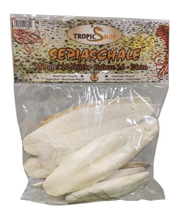 Tropic shop 8-10 pieces 15-25cm sepia bowl pack 100% pure quality optimal health promotion calcium supply premium care & structure suitable for reptiles and birds 8-10 pieces 100.00 g (1 Pack)