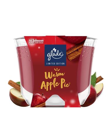 Glade Long-lasting scented candle in a glass Warm Apple Pie up to 39 hours burn time pack of 4 (4x224 g)