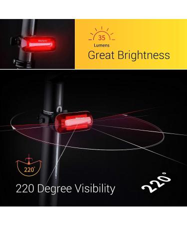 BikeSpark Auto-Sensing Rear Light G3 - 35lm Superbright LED Bike Tail Light - Motion Sensing, USB Rechargeable - IPX5 - Made in Taiwan - Buy Online on SooperMarket.com