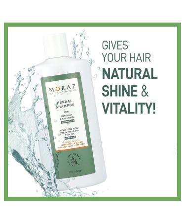 Moraz Men's Herbal Shampoo - Clarifying & Moisturizing Formula for Normal Hair - Strengthen Hair Roots - 17 oz - Buy Online on SooperMarket.com