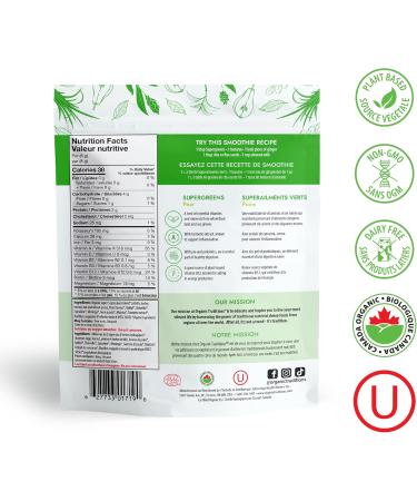 Organic Traditions Super Greens Superfood Powder with Turmeric Pear Flavour Organic Greens Powder Smoothie Booster 200g/7oz Bag - Buy Online on SooperMarket.com