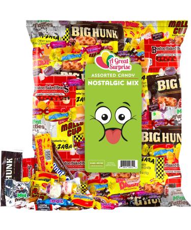 Old-Time Candy - Vintage - Nostalgic Candy Mix - Bulk Candy - Boston Baked Beans, Mallo Cups, Abba Zabba, Big Hunk, and more! - 5 Pounds Nostalgia 5 Pounds