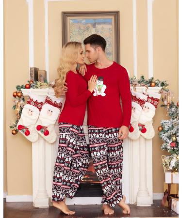 Ekouaer Christmas Family Pajamas Set - Red - Men, Women, Kids - Buy Online on SooperMarket.com