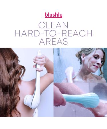 Blushly Rechargeable Exfoliating Body Brush with 3 Cleansing Heads | Shower Body Brush - 14 Turquoise - Buy Online on SooperMarket.com