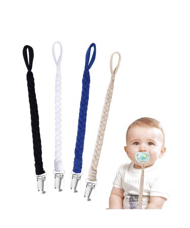 Pacifier chain cotton pacifier strap baby pacifier chains for newborn girls and boys bib triangular triangle sucker pacifier 4 pieces #2