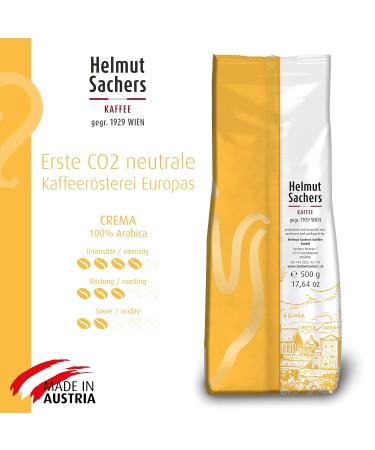 Helmut Sachers Coffee Crema - 100% Arabica Whole Beans 500g | Intensity 4/5 - Buy Internationally - Buy Online on SooperMarket.com