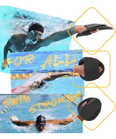 Ritoeasy Sports Swimming Training Paddles - Ergonomic Black PP-Silicone Hand Paddles for Freestyle Training - Buy Online on SooperMarket.com
