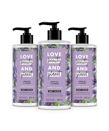 Love Beauty And Planet Body Lotion Argan Oil and Lavender 13.5 Ounce (Pack of 3) Lavender 13.5 Ounce (Pack of 3)