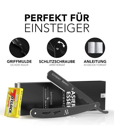Buy Anthony Brown Razor Set - Precision Blade Head Black & Silver Options Includes Changing Blades & Etui - International Shipping Available - Buy Online on SooperMarket.com