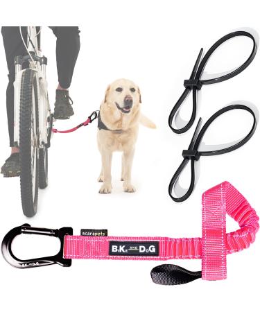 Bike and Dog - bicycle dogs toolless attachment special dishes as an option including 2 bicycle bands.Patented.(Pink) dog leash pink